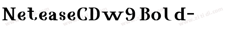 NeteaseCDw9 Bold字体转换